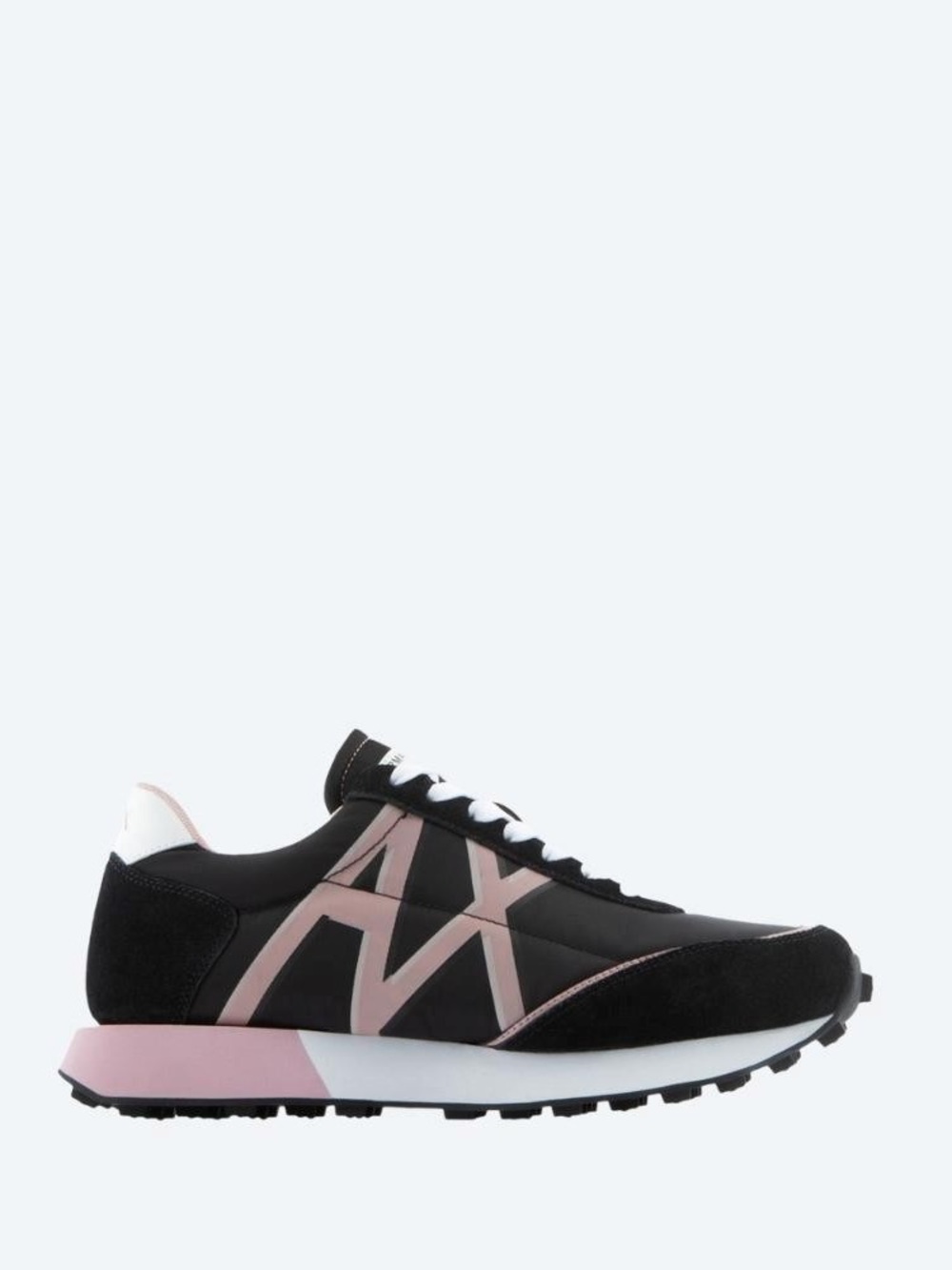 NWT Women's Armani Exchange Black and Pink Sneaker